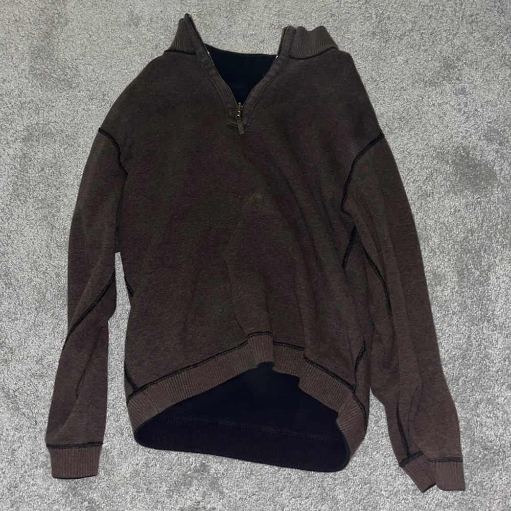 Brown soft quarter zip great quality really cute